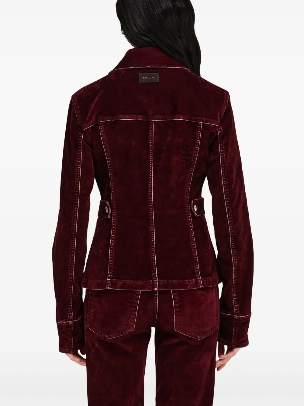 Ferragamo Trucker Jacket In Red