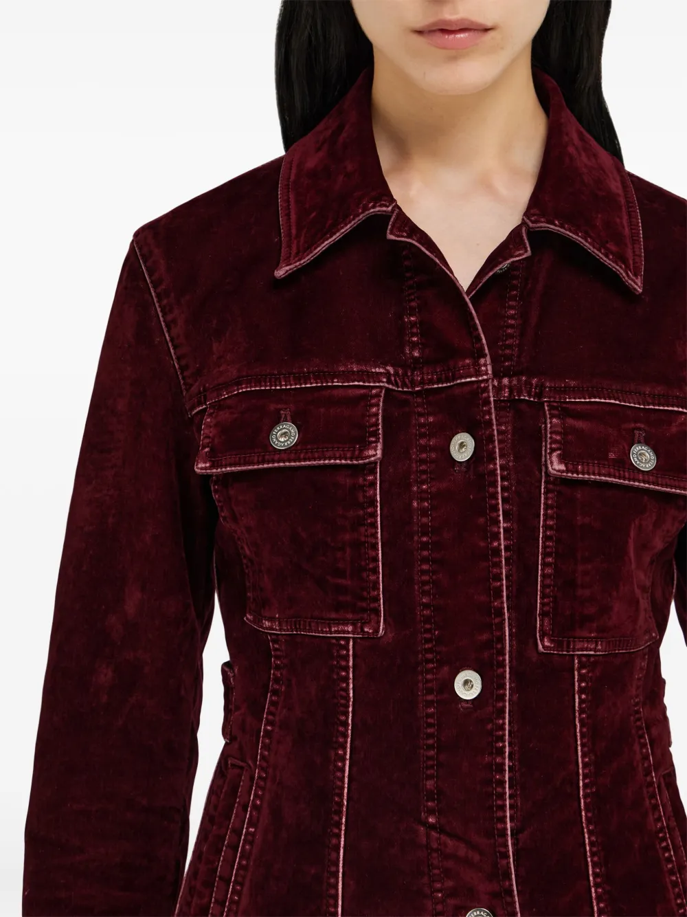 Ferragamo Trucker Jacket In Red