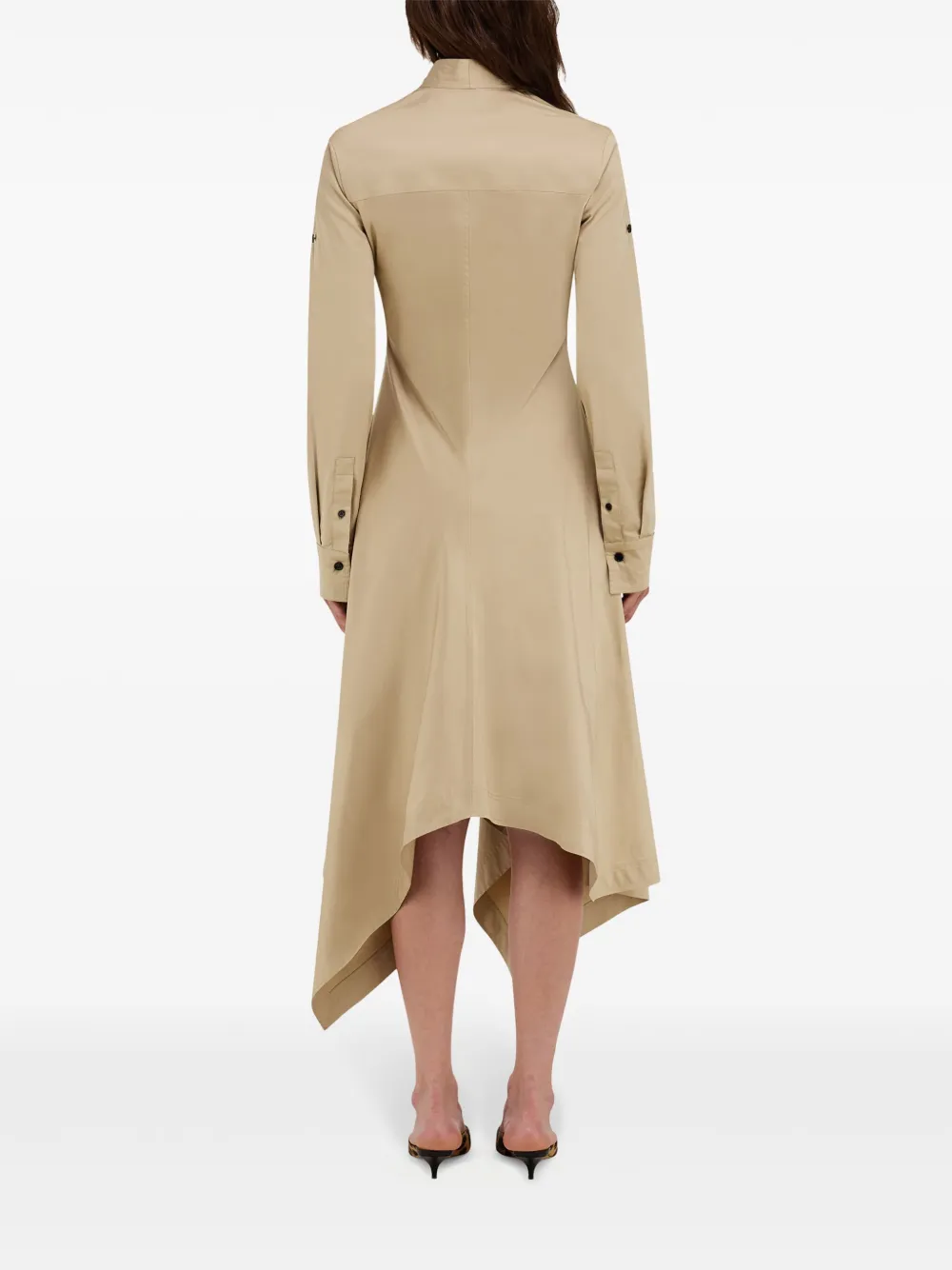 Ferragamo Jurk met zakdoek afwerking Beige