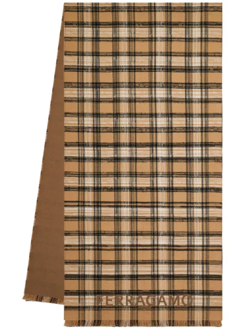 Ferragamo tartan wool scarf