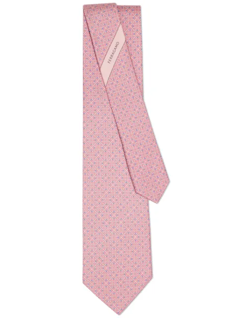Ferragamo Square Gancini silk tie