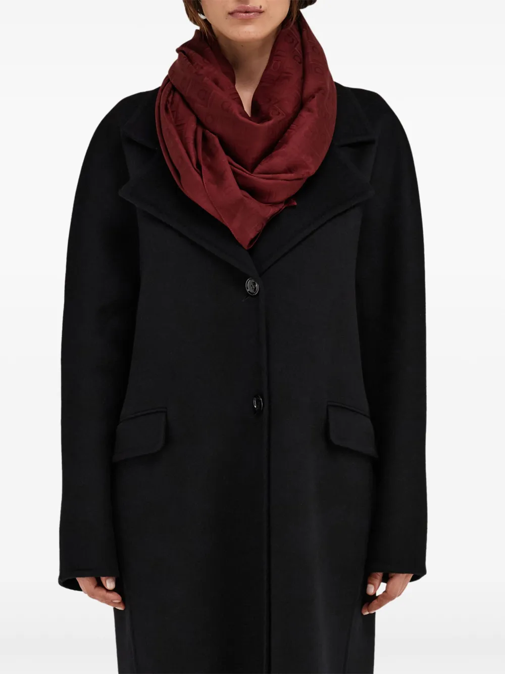 Ferragamo Monogram Stole In Red
