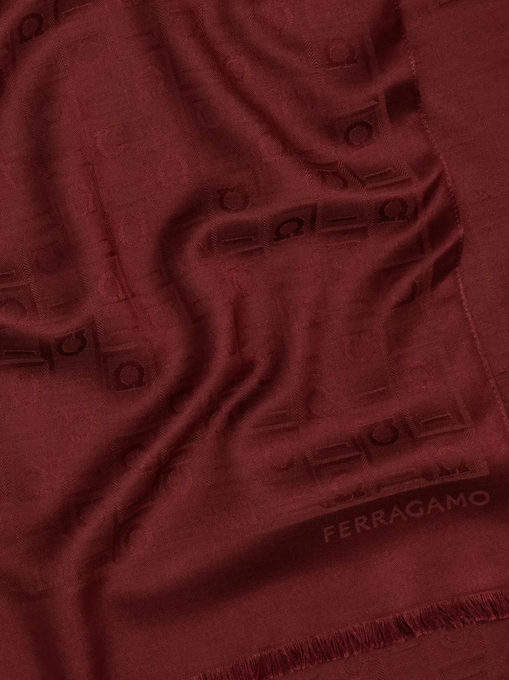 Ferragamo Monogram Stole In Red