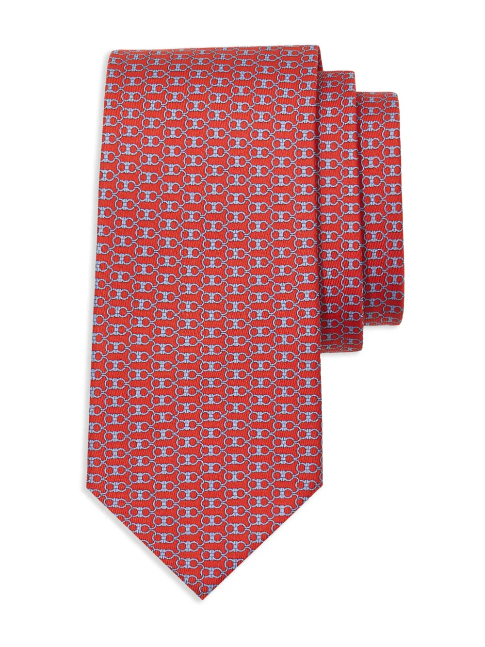 Ferragamo Stropdas met ganciniprint Rood