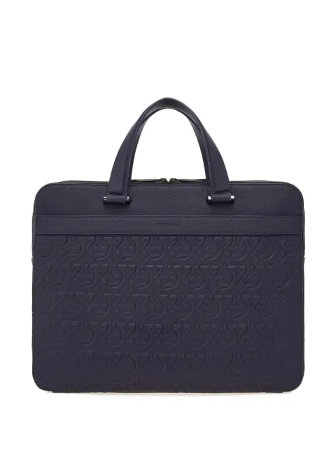 Ferragamo Gancini leather briefcase