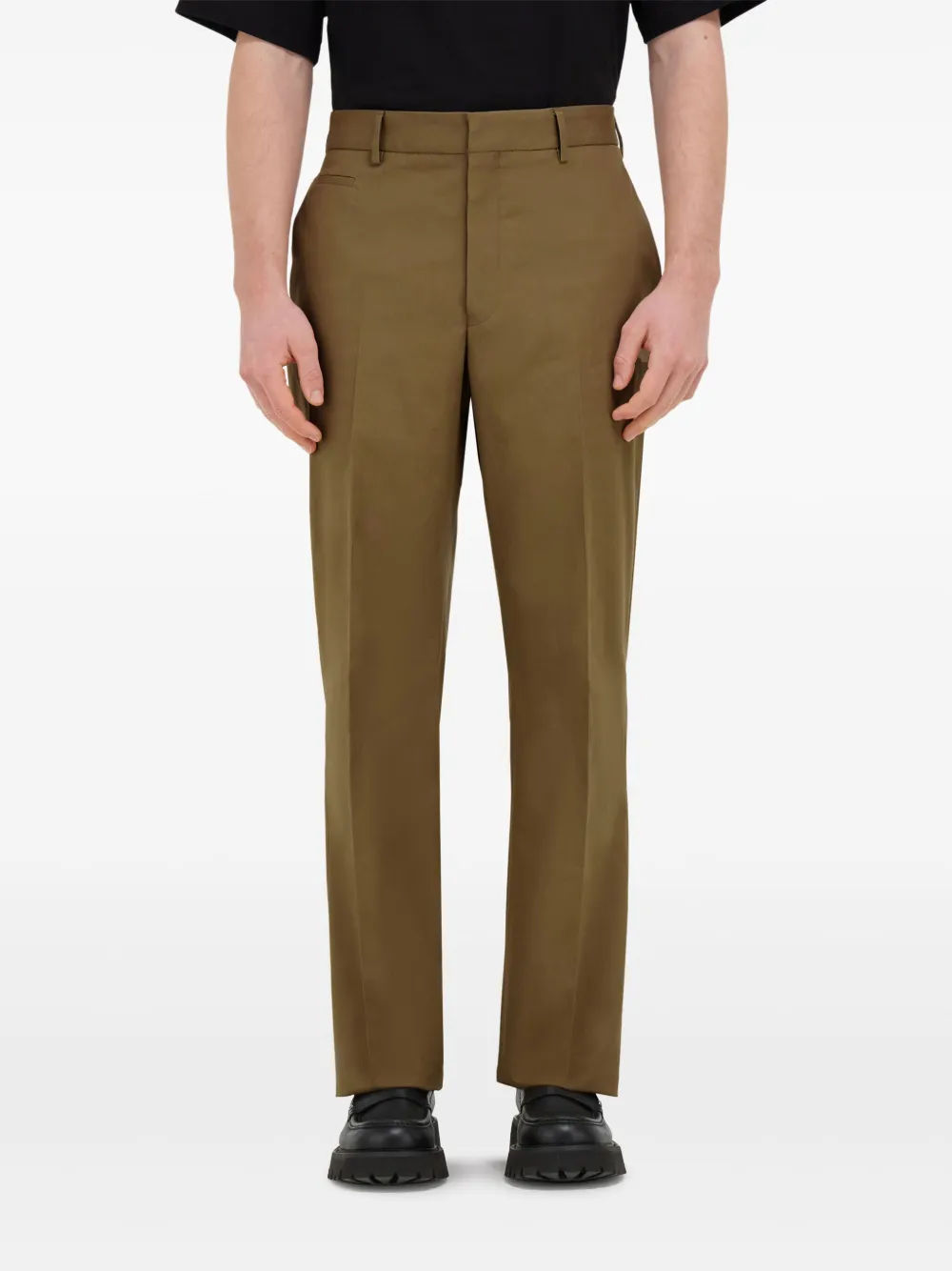 Ferragamo Katoenen broek Groen