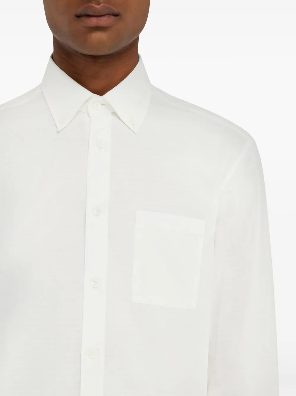 FERRAGAMO LONG SLEEVED COTTON SHIRT