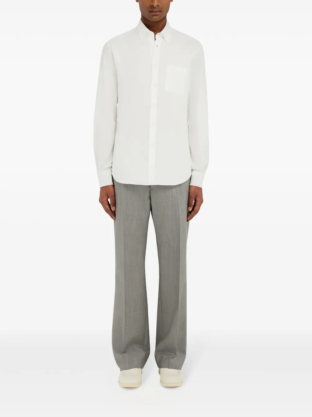 Ferragamo Katoenen overhemd - Wit