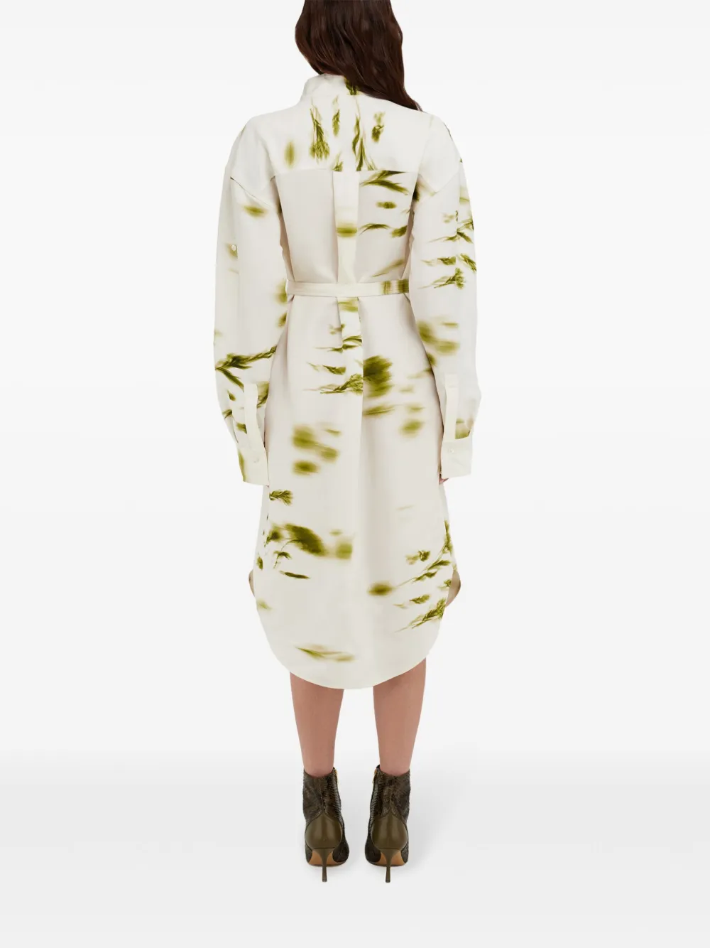 Ferragamo Blousejurk met bloesemprint Wit
