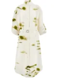 Ferragamo Blossom print shirt dress - White