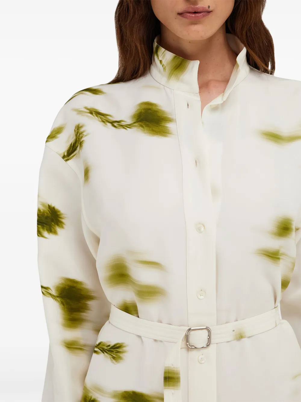 Ferragamo Blousejurk met bloesemprint Wit