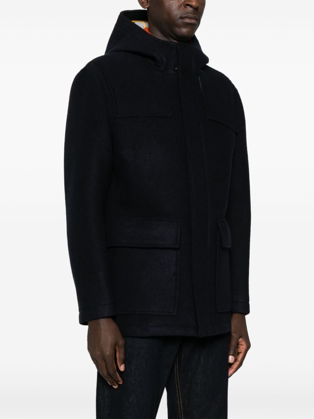 Shop Manuel Ritz Hooded Jacket In Blue