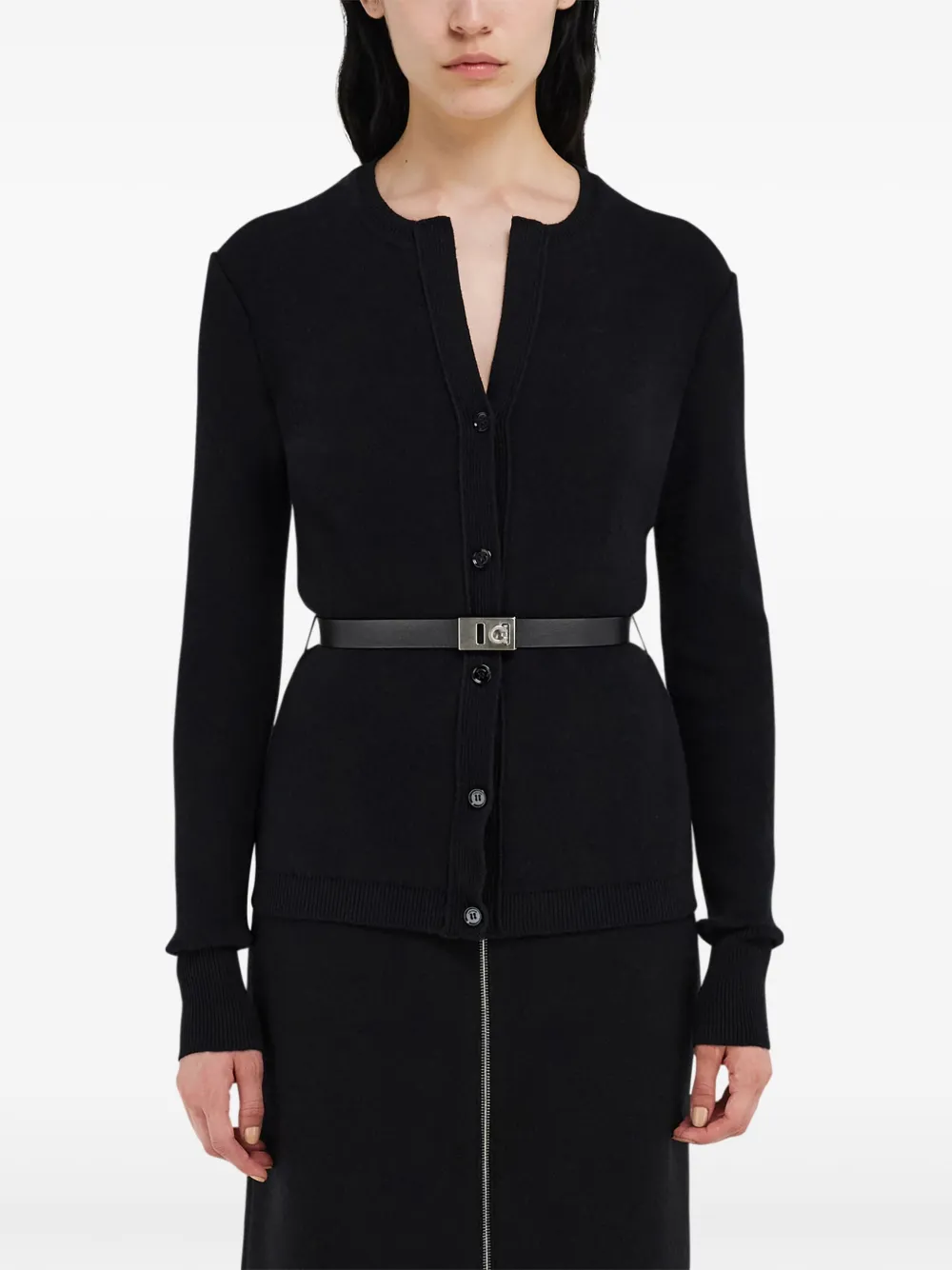 Ferragamo Vest met ceintuur Zwart