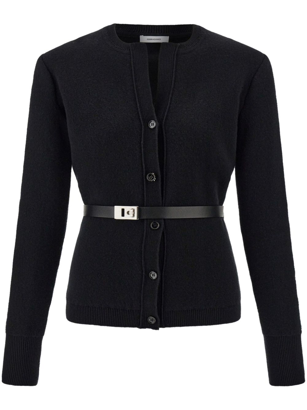 Ferragamo belted cardigan – Black