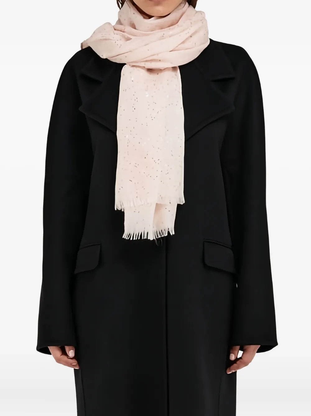 Ferragamo Sequin-embellished Stole Scarf In Pink