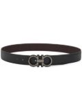 Ferragamo Black leather reversible belt - Red