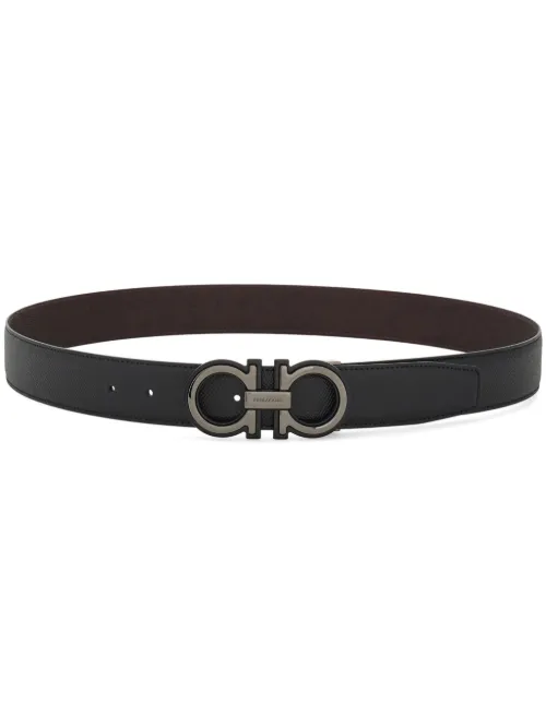 Ceinture en cuir à design réversible - Ferragamo - Modalova