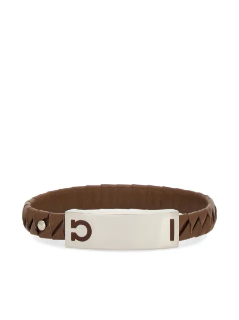 Ferragamo Gancini leather bracelet