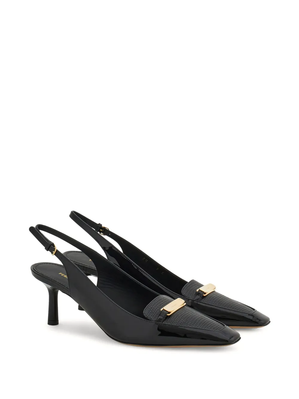 Ferragamo 55 mm New Vara pumps met gesp - Zwart