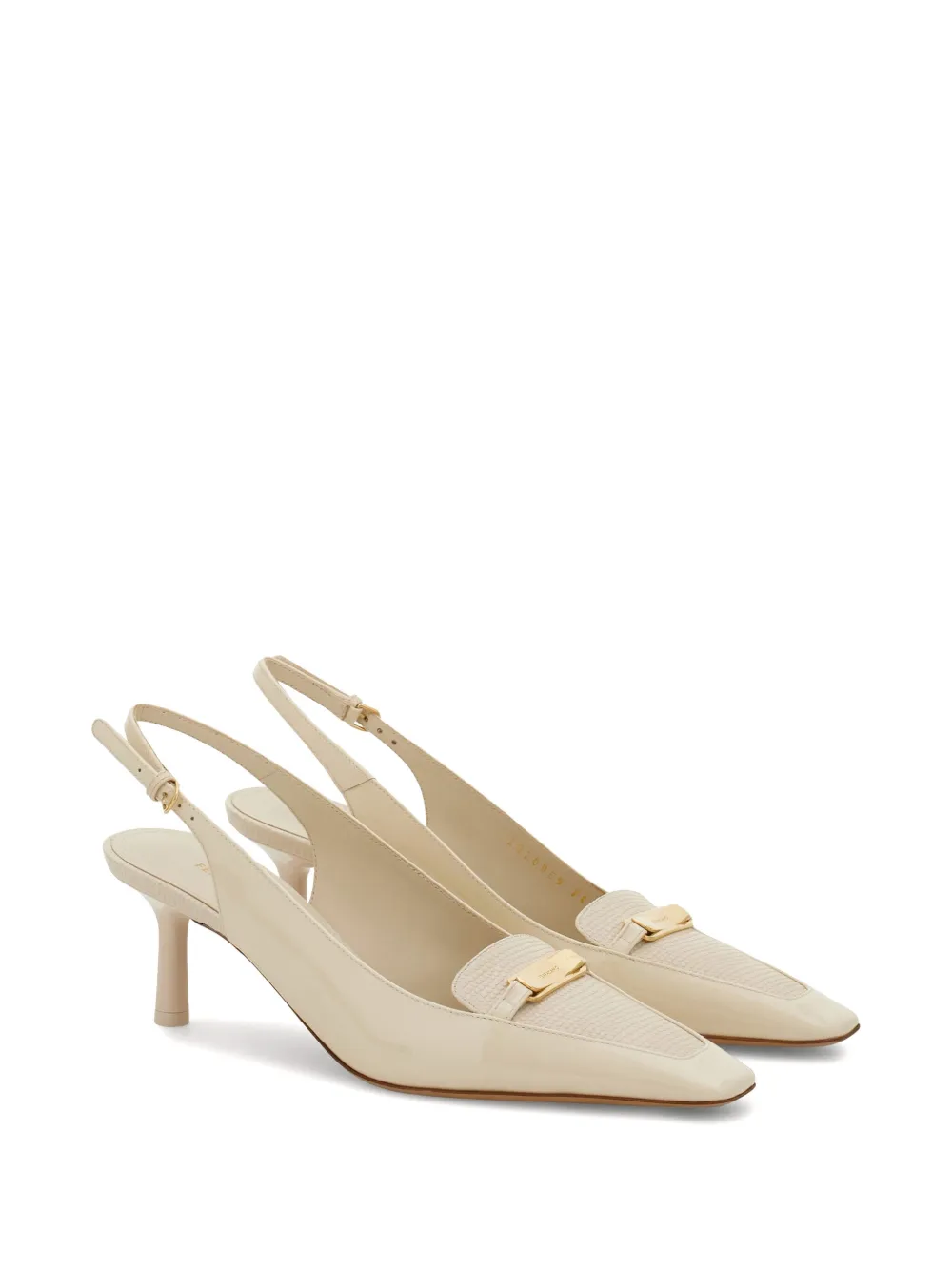 Ferragamo 55 mm New Vara pumps met gesp - Beige