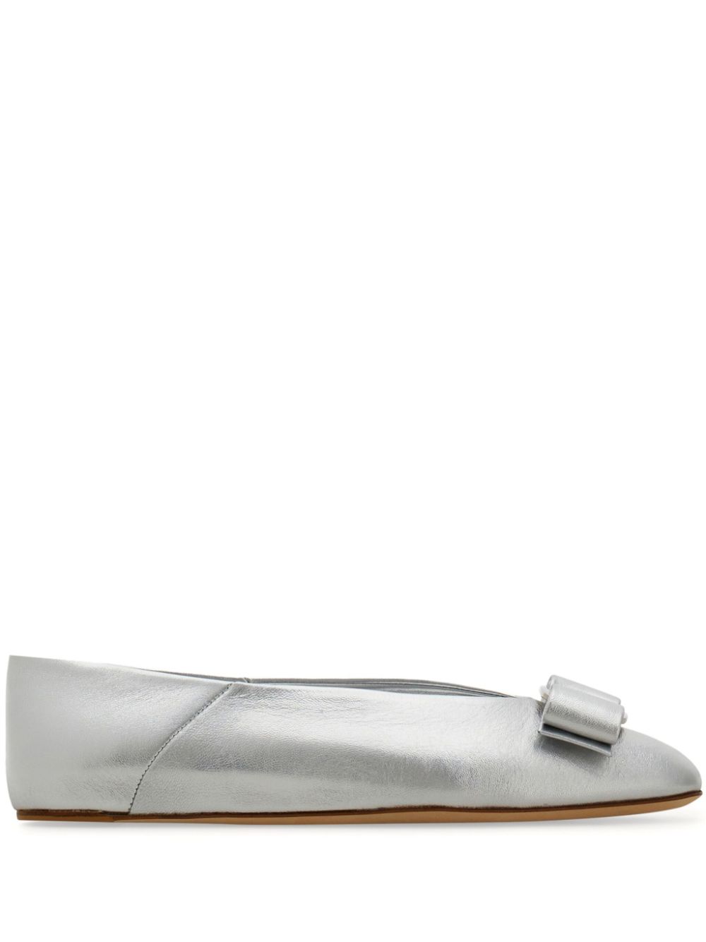 Ferragamo Vara Bow ballet flats Silver