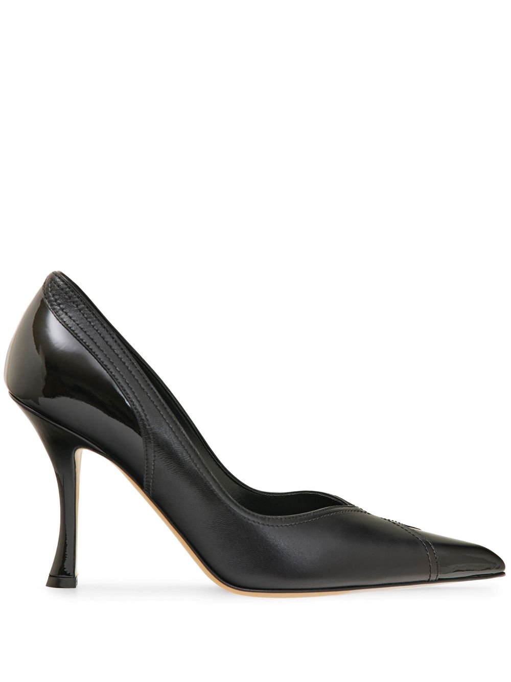 Ferragamo 95mm leather pumps Black