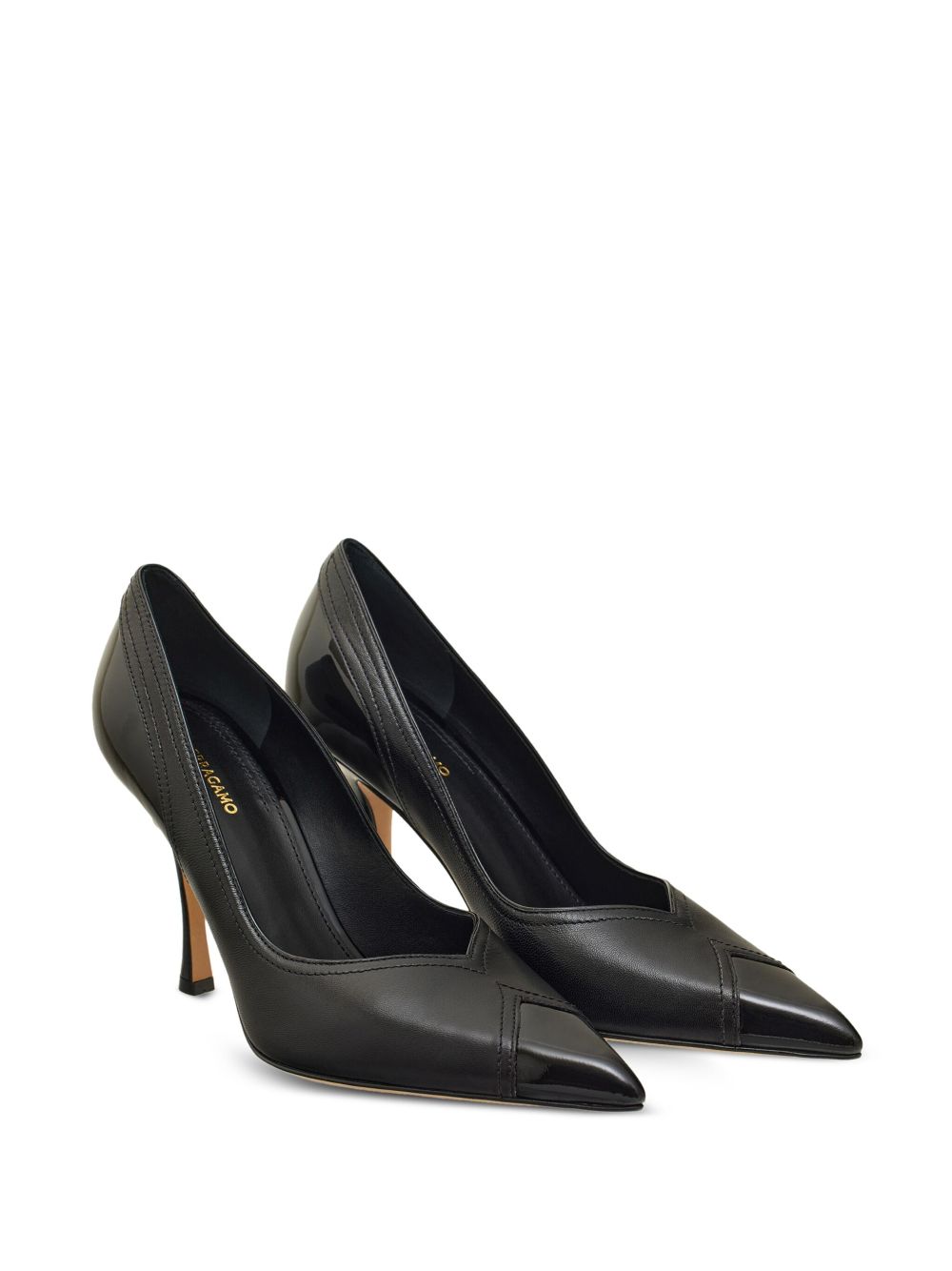 Ferragamo 95mm leather pumps Black