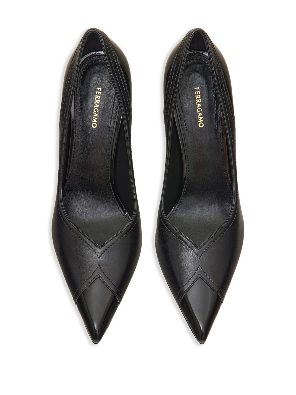 Ferragamo 95mm leather pumps Black