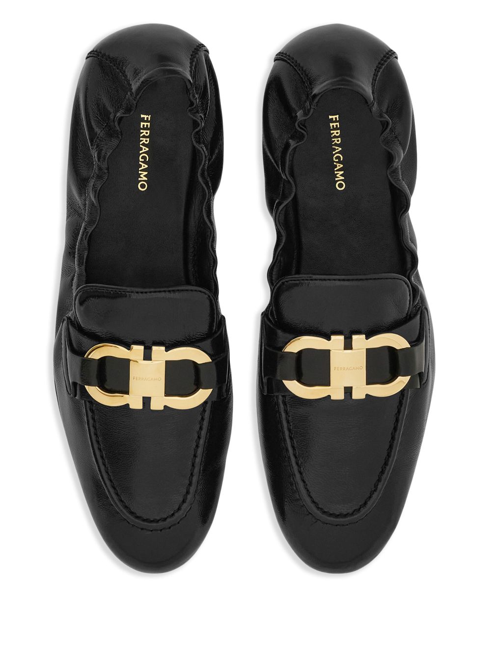 Ferragamo Gancini loafers Black