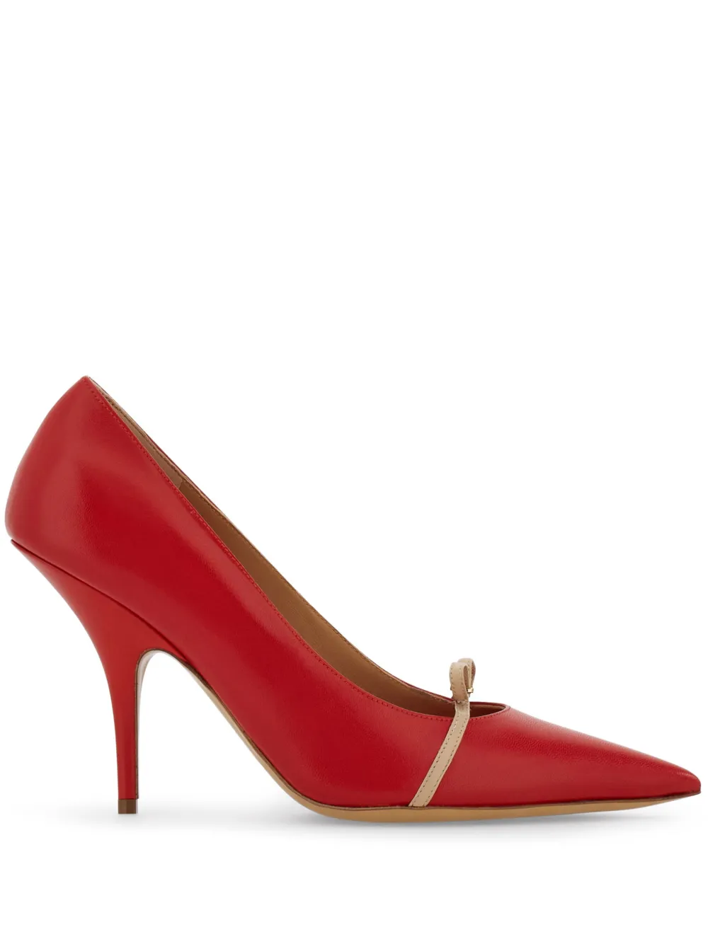 Ferragamo 95mm mini-bow pumps Red