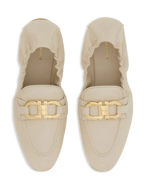 Ferragamo レザーローファー | ホワイト | FARFETCH JP