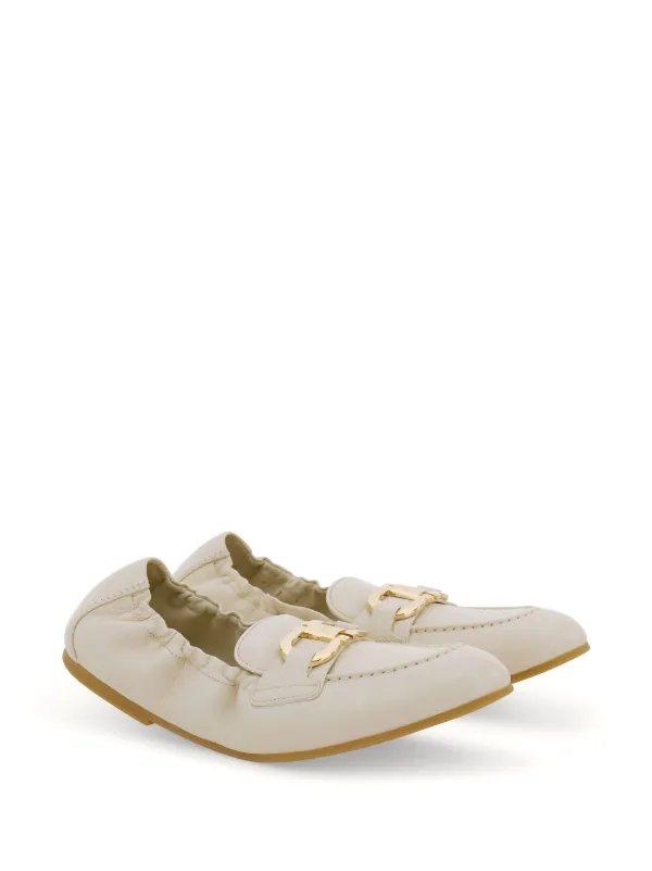 Ferragamo レザーローファー | ホワイト | FARFETCH JP