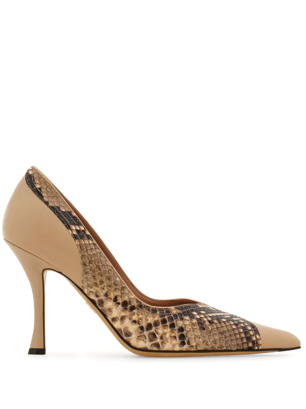 Ferragamo snakeskin pumps Neutrals