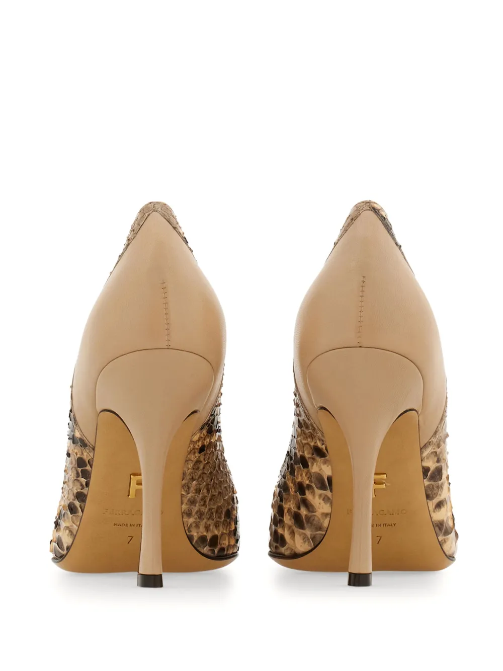 Ferragamo snakeskin pumps Neutrals