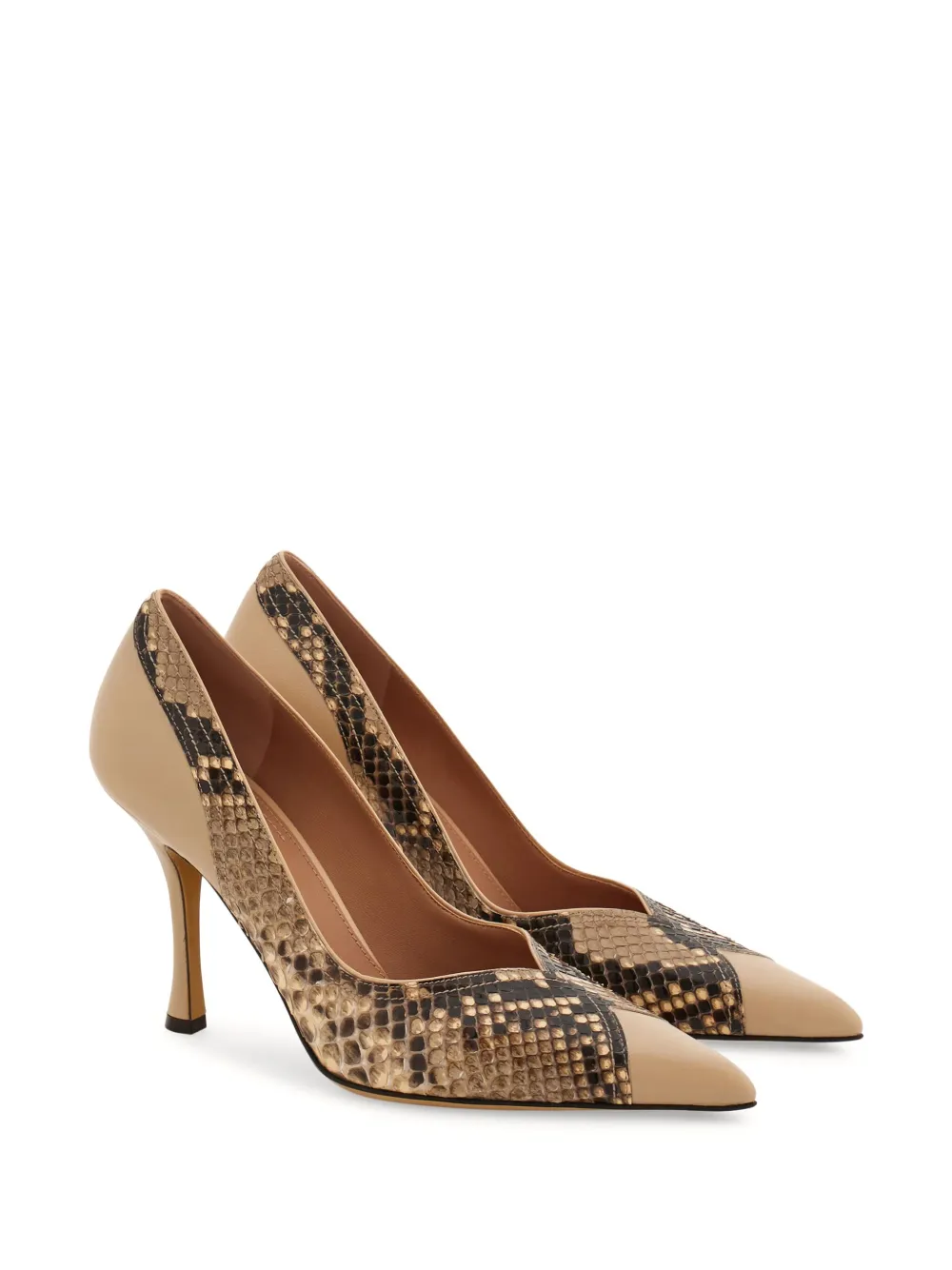 Ferragamo snakeskin pumps Neutrals