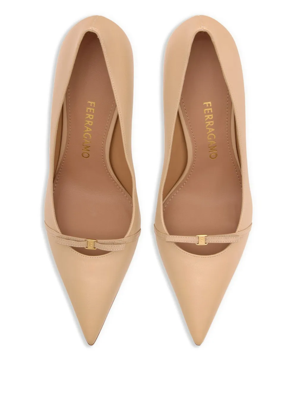 Ferragamo 95mm Mini-bow pumps Neutrals