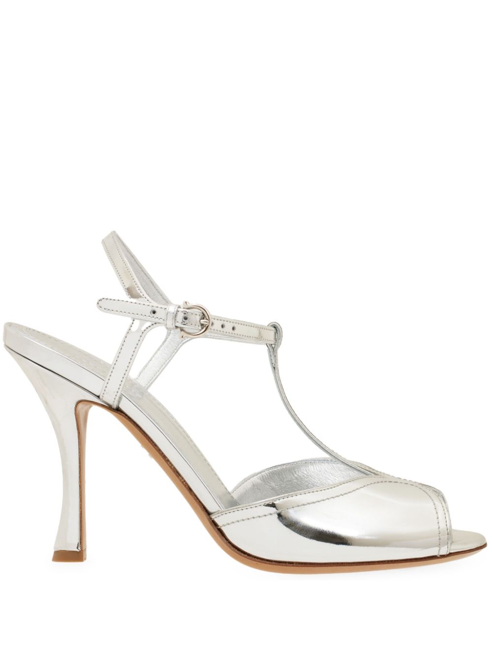 Ferragamo T-strap sandals Grey