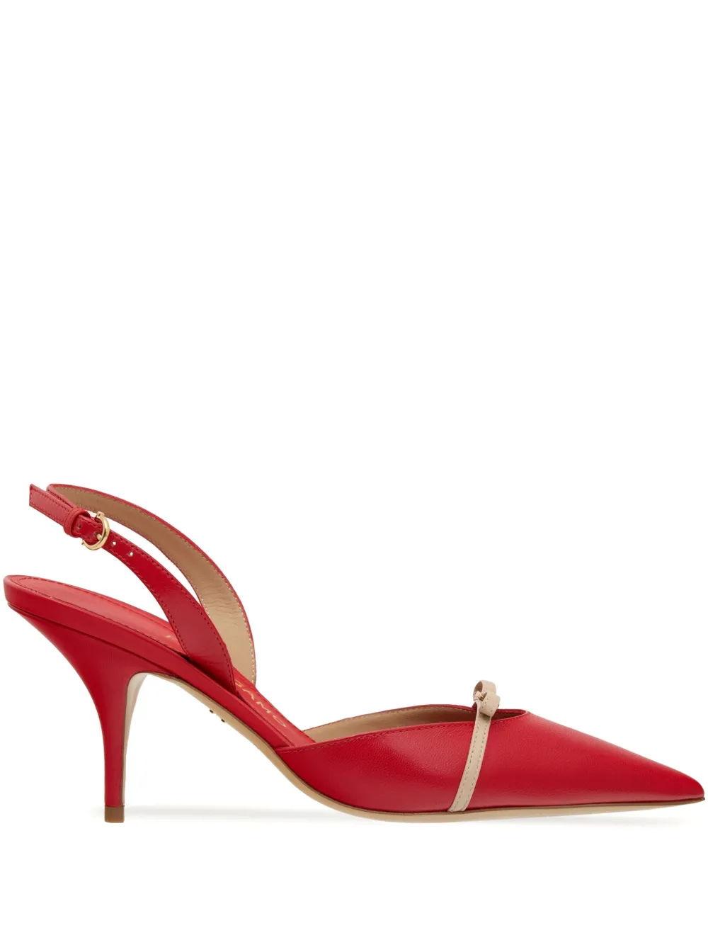 Ferragamo 70 mm slingback pumps met mini-strik Rood