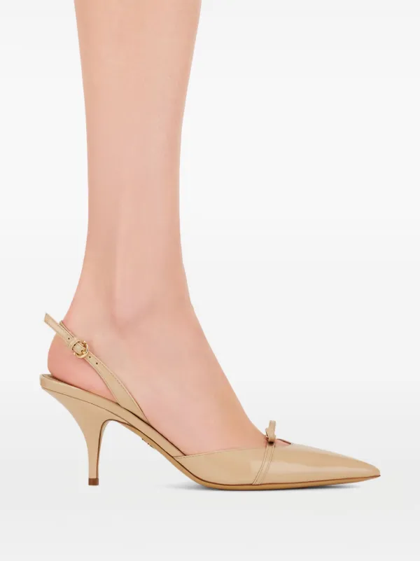 Ferragamo ミニリボン スリングバック パンプス | ニュートラル