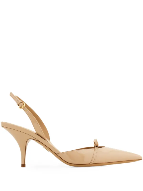 Ferragamo ミニリボン スリングバック パンプス | ニュートラル