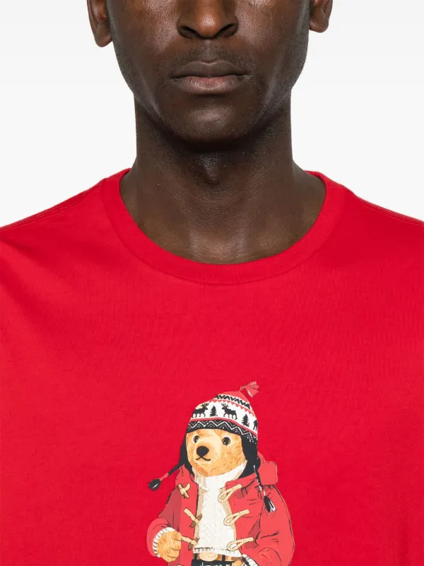 Polo Ralph Lauren Polo Bear-print T-shirt Red FARFETCH TR