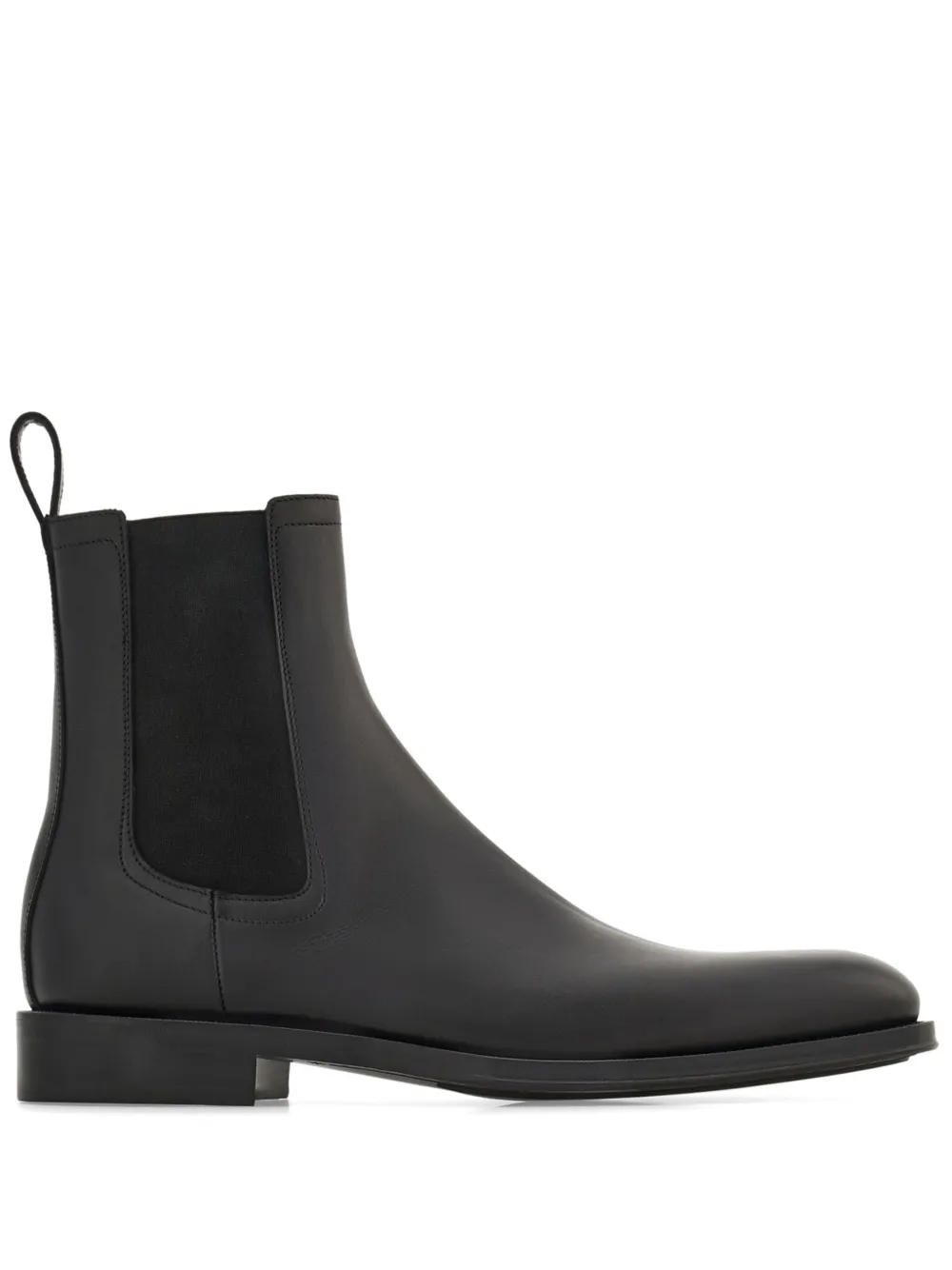 Ferragamo Leren enkellaarzen Zwart