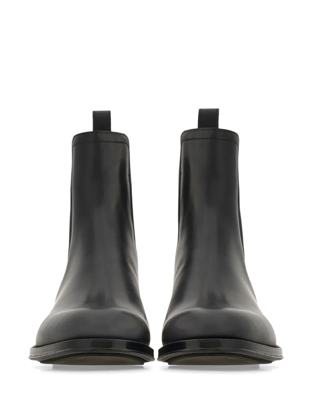 Ferragamo leather ankle boots Black