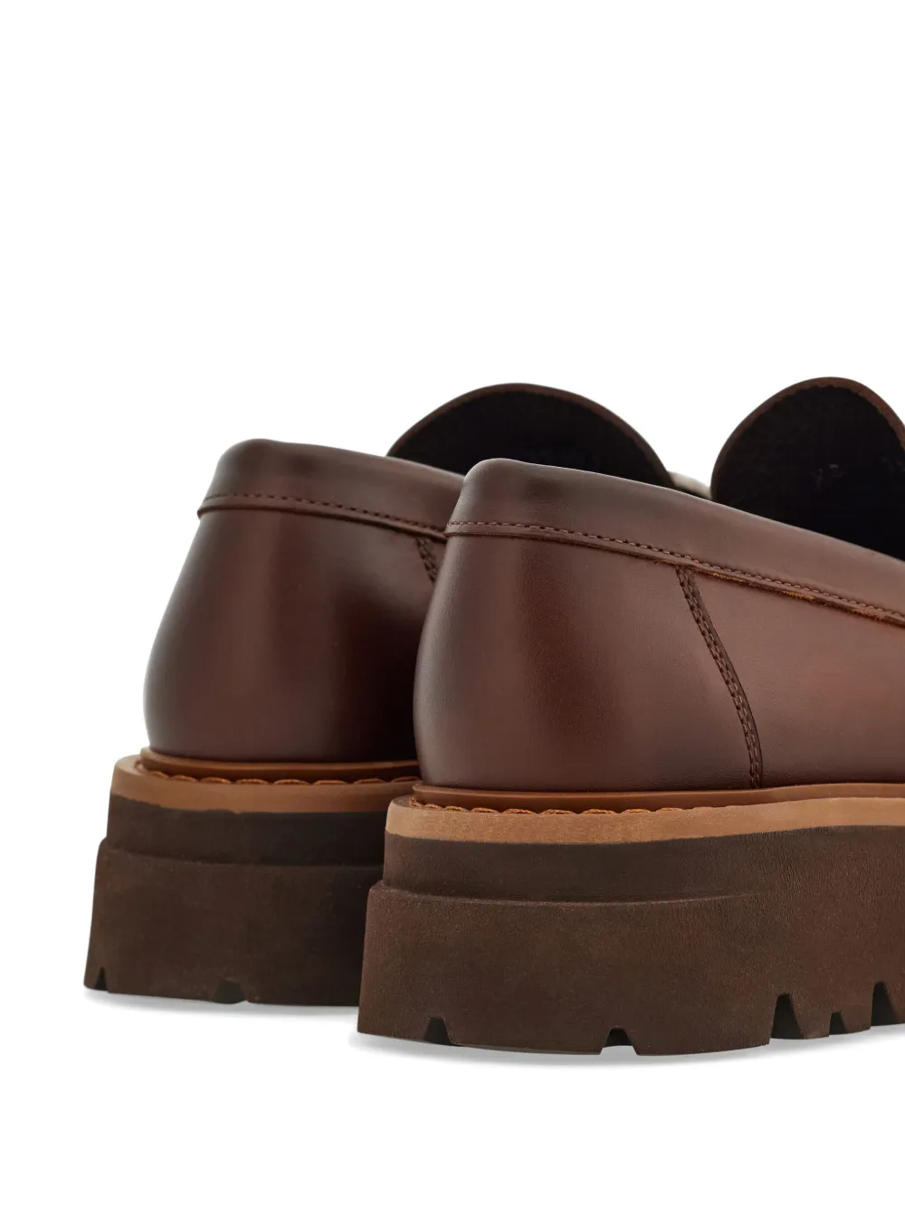 Ferragamo Gancini-plaque loafers Brown