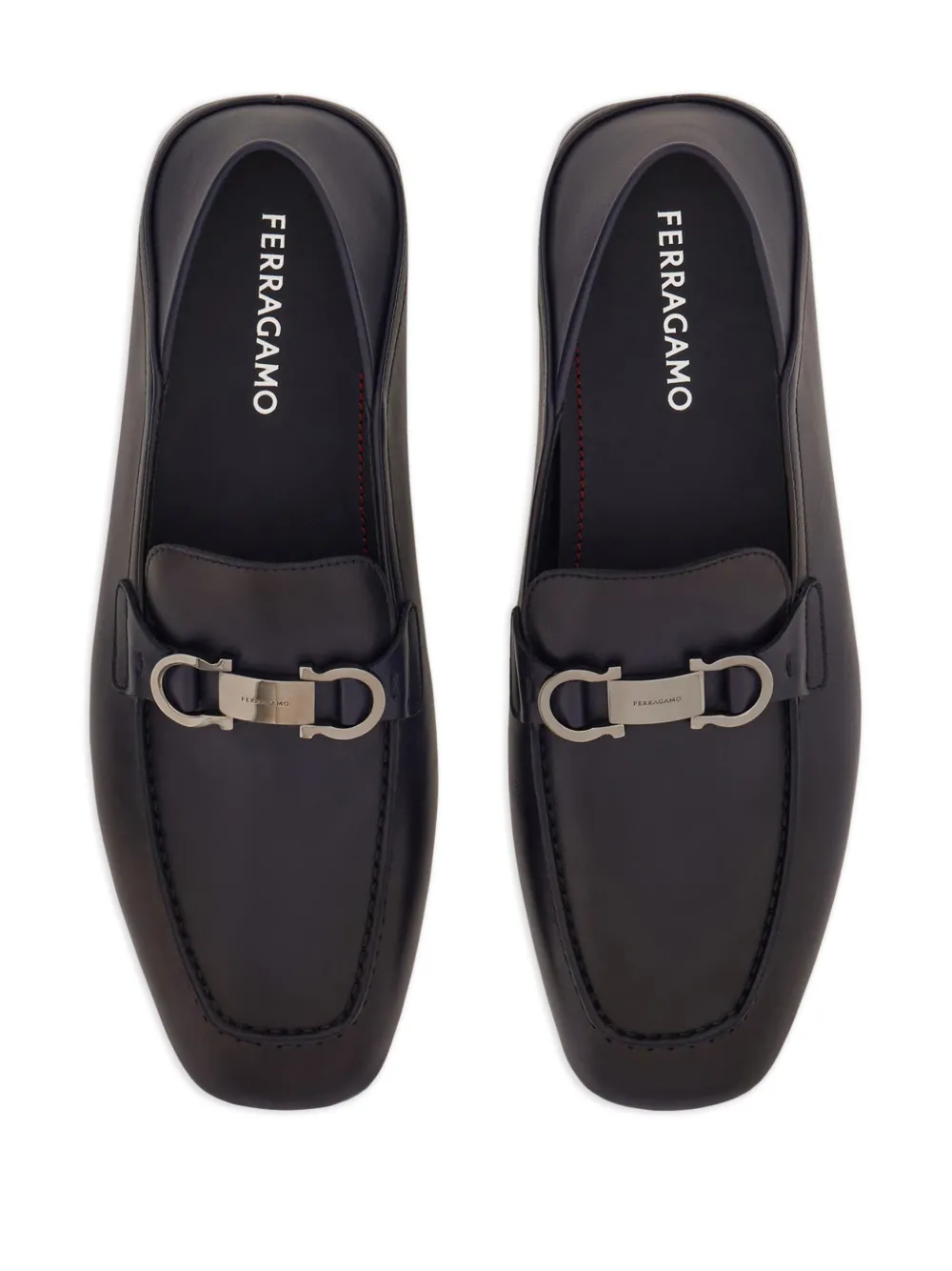 Ferragamo Gancini-plaque loafers Blue