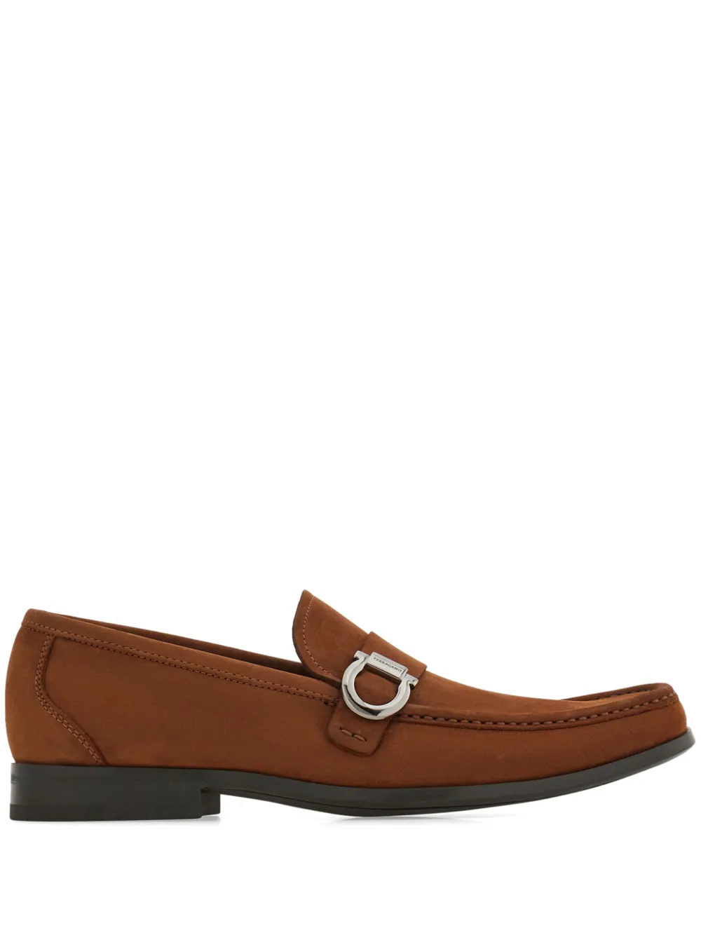 Ferragamo Gancini-plaque loafers Brown