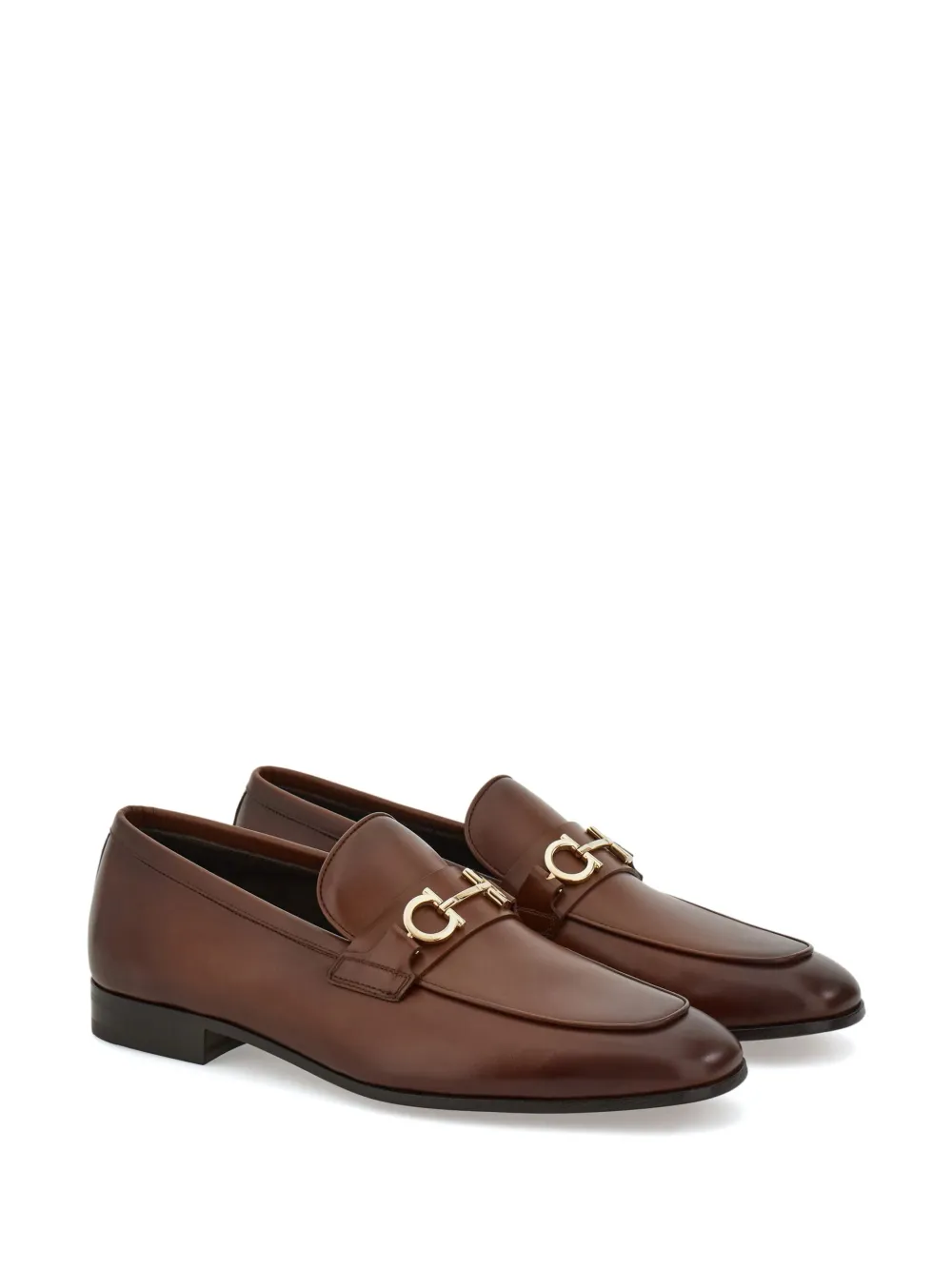 Ferragamo Loafers met Gancini-plakkaat - Bruin