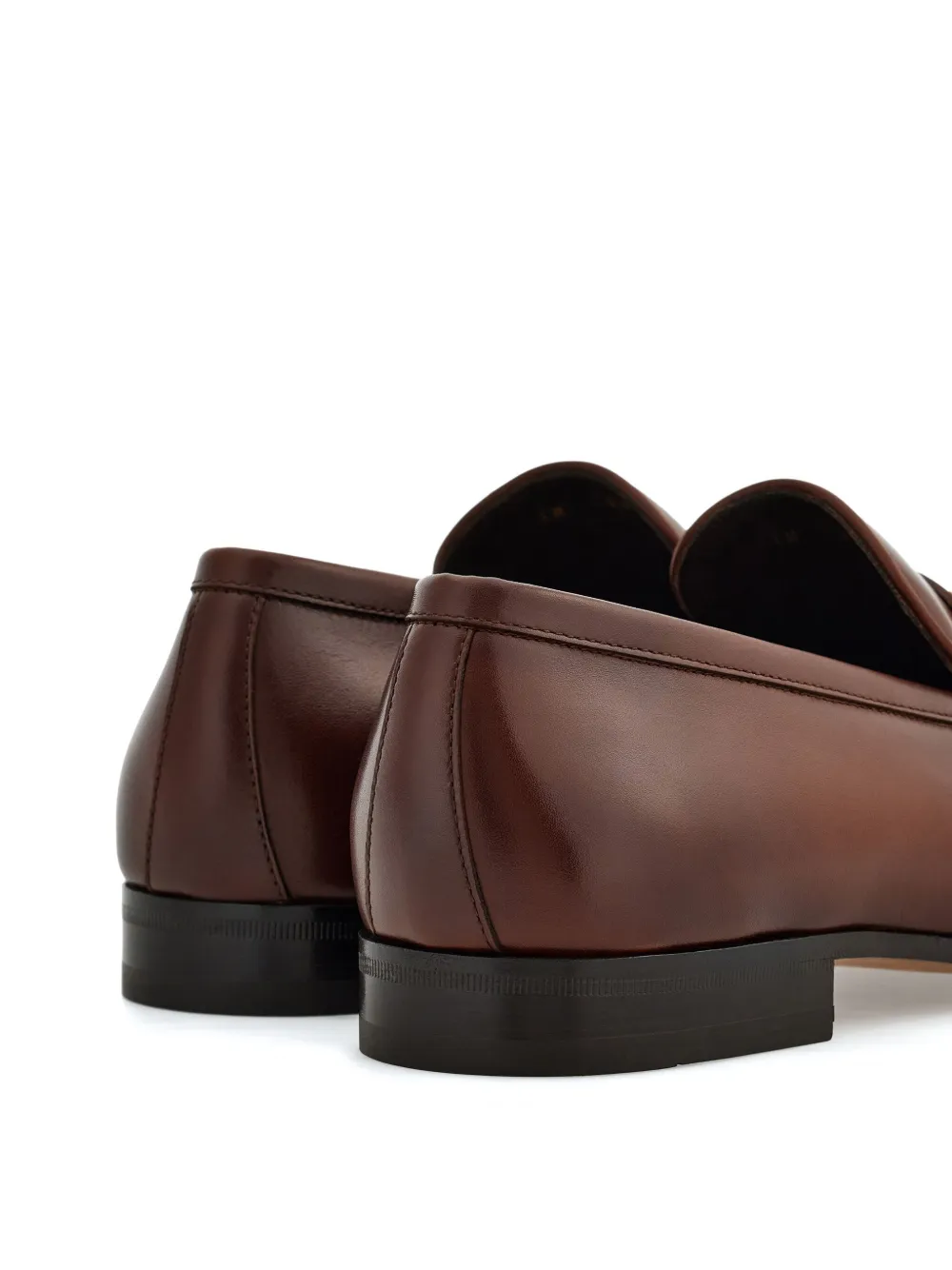 Ferragamo Gancini-plaque loafers Brown