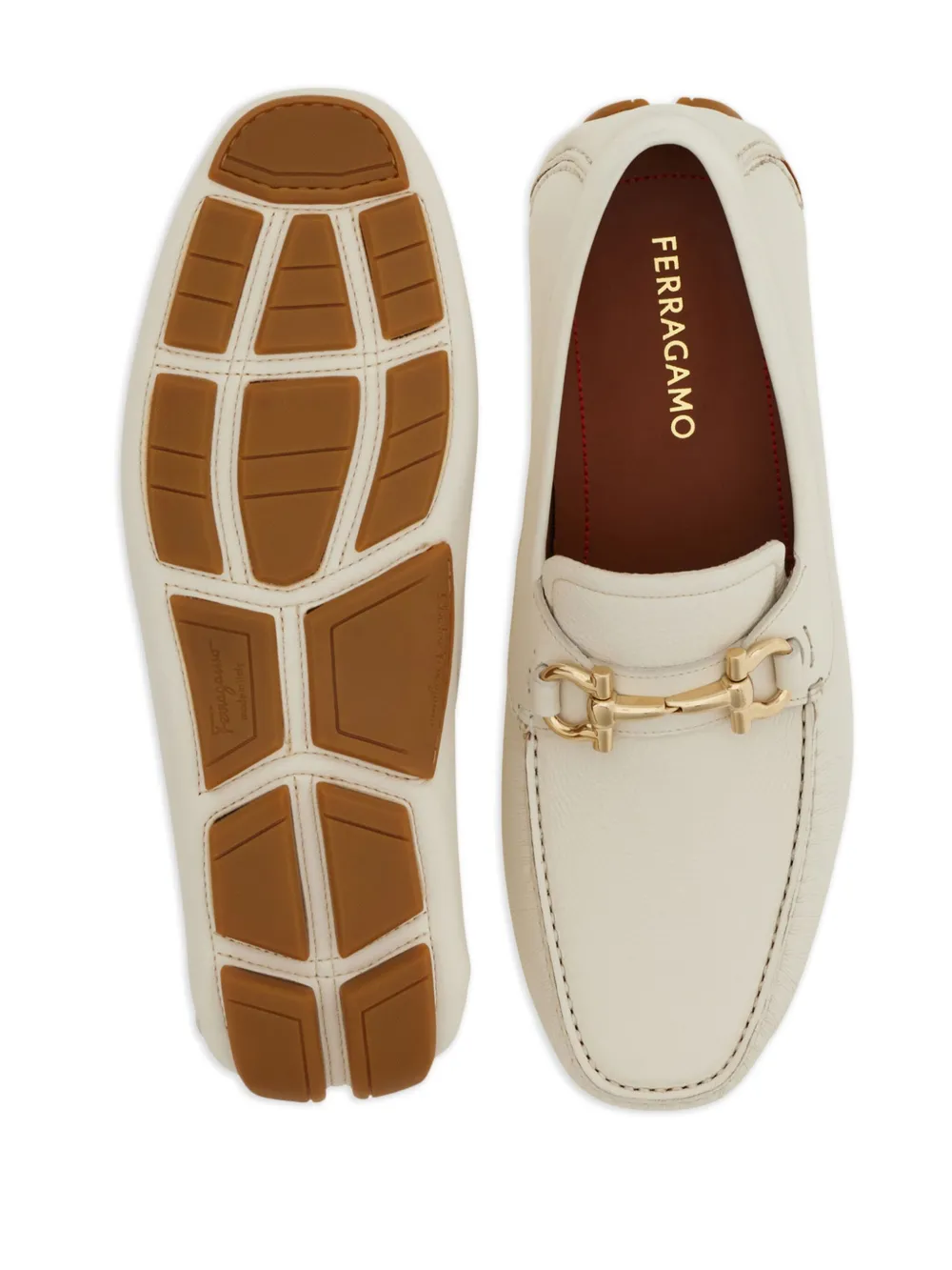 Ferragamo Gancini loafers White