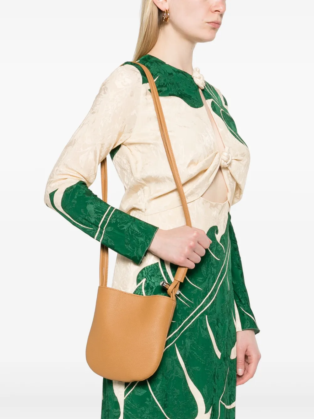 Longchamp Le Roseau kleine crossbodytas Bruin